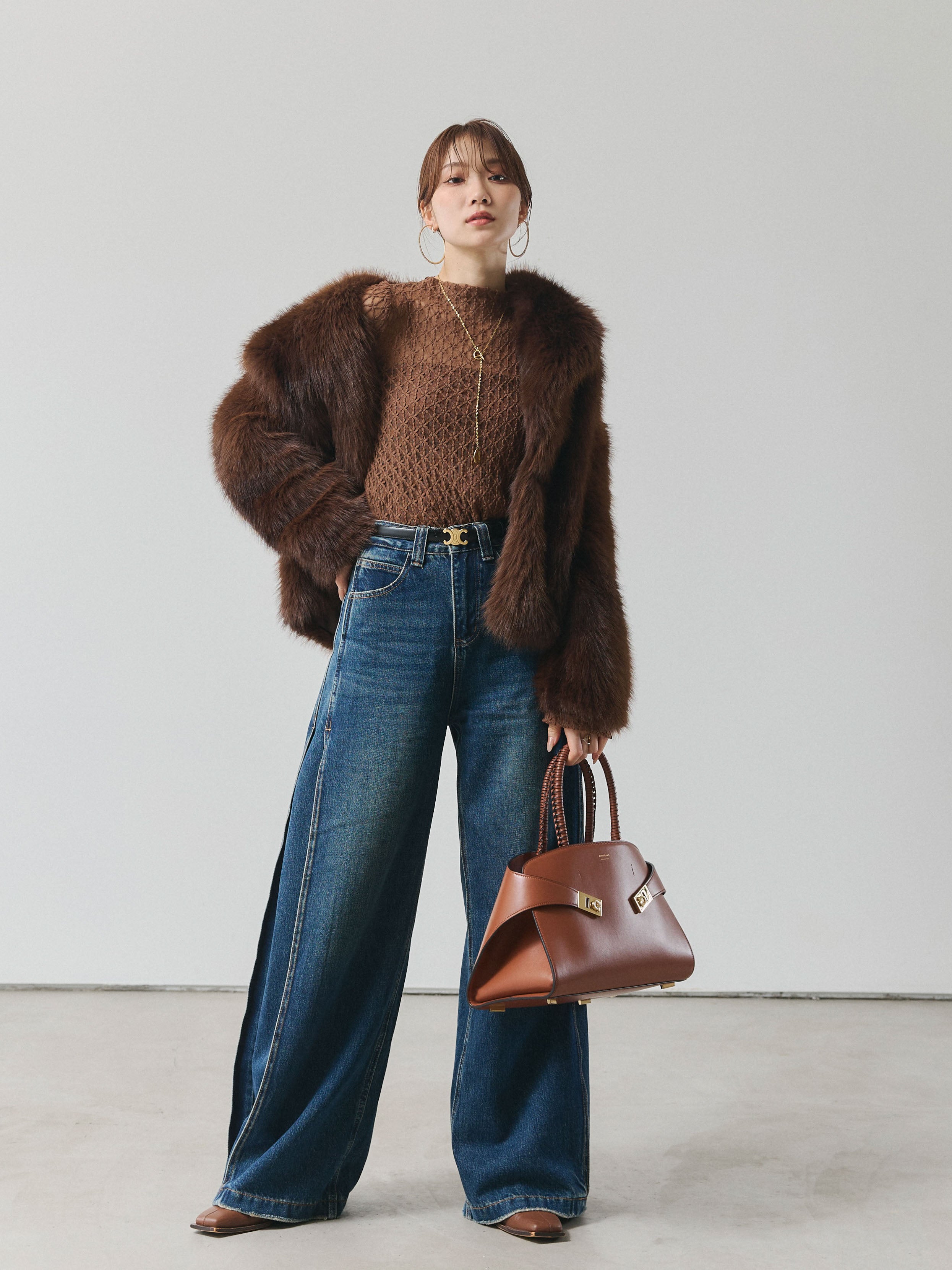 予約]サイドタックヴィンテージワイドデニム/ブルー – Lumier