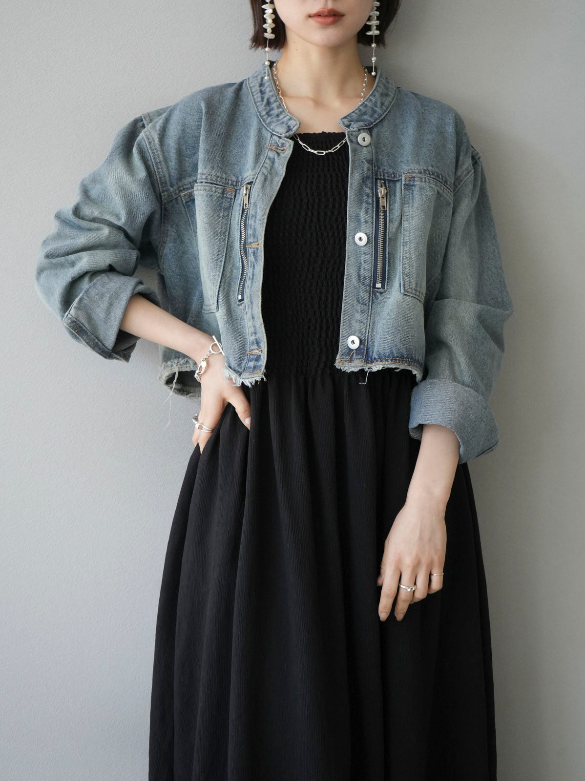 予約]ギャザーキャミワンピース/ブラック – Lumier