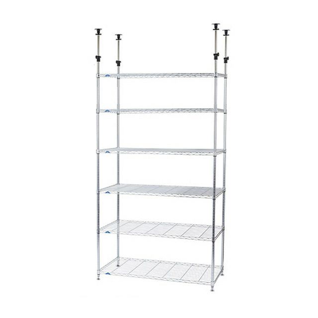 突っ張りラック 幅120cm 6段 ルミナススリム スチールラック