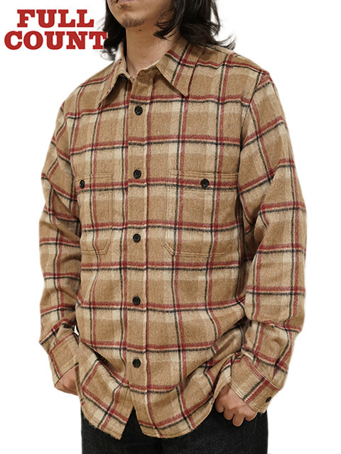 FULLCOUNT（フルカウント） 】 ウールシャギーワークシャツ [ Wool