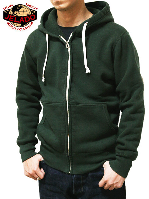 JELADO（ジェラード） 】 吊裏毛スウェットフルジップ パーカー [ FULL