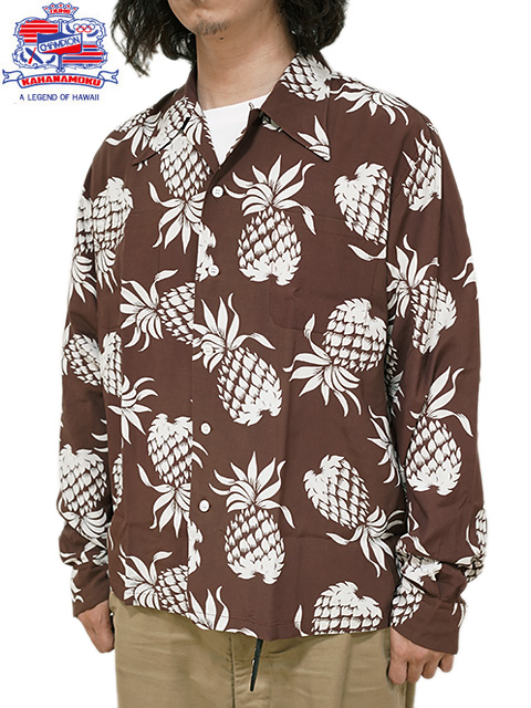 DUKE KAHANAMOKU（デュークカハナモク） 】 長袖アロハシャツ [ DUKE'S