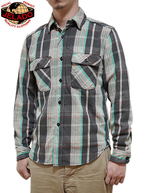 JELADO（ジェラード） 】 ヘビーチェックネルシャツ [ ショート丈