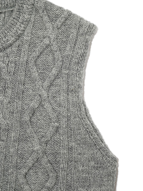 ORGUEIL（オルゲイユ） 】 ケーブルニットベスト [ Cable Knit Vest