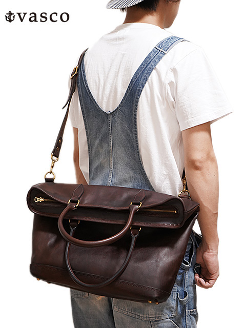 vasco（ヴァスコ） 】 LEATHER NELSON 2WAY BAG [ BROWN ] - Lua