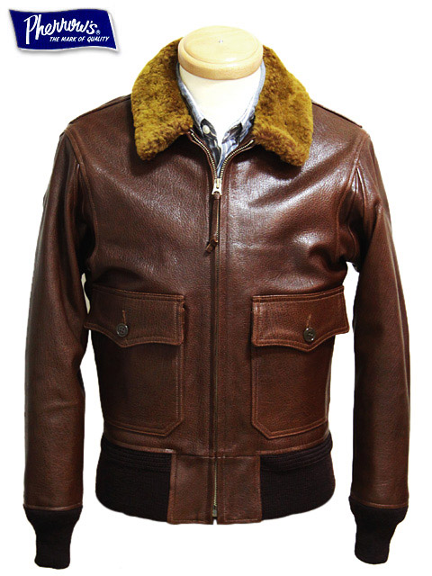 Pherrow's（フェローズ） 】 G-1 レザーフライトジャケット [ ゴート