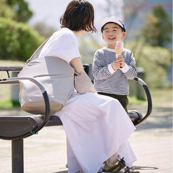 ノルン(N/ORN)抱っこ紐バッグ(日本製)【ベージュ】ヒップシートになる