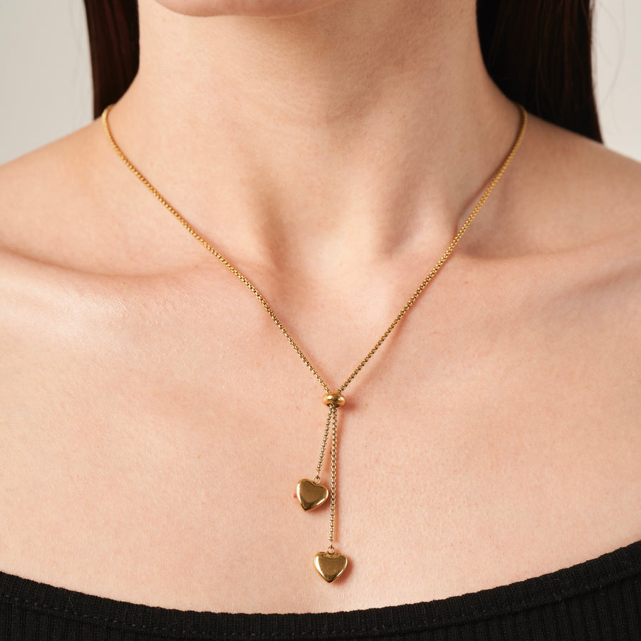 ダブルハートタイネックレス #n32 – LUCEN