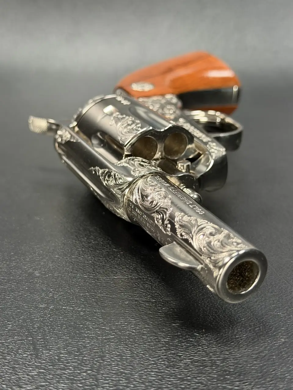 Colt SAA Sheriff .44-40 | .44 Magnum | Nickel Engraved Revolver
