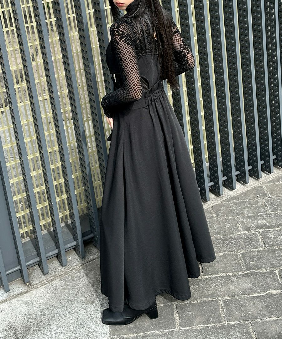 レースデザイン長袖ボディスーツ | LVEU.（ラブユ.）