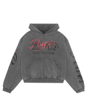 LÝFT × Power House Gym Vintage Sweat Zip-Up Hoodie - Black