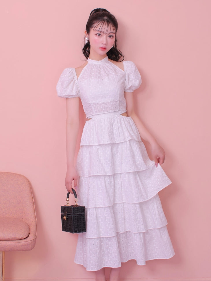M me eme Lily dot tiered frill skirt 完売品 M me eme Lily dot