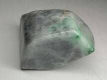 Amazon.co.jp: 灰緑 169g M 翡翠 原石 ヒスイ 鉱物 鑑賞石 糸魚川 水石