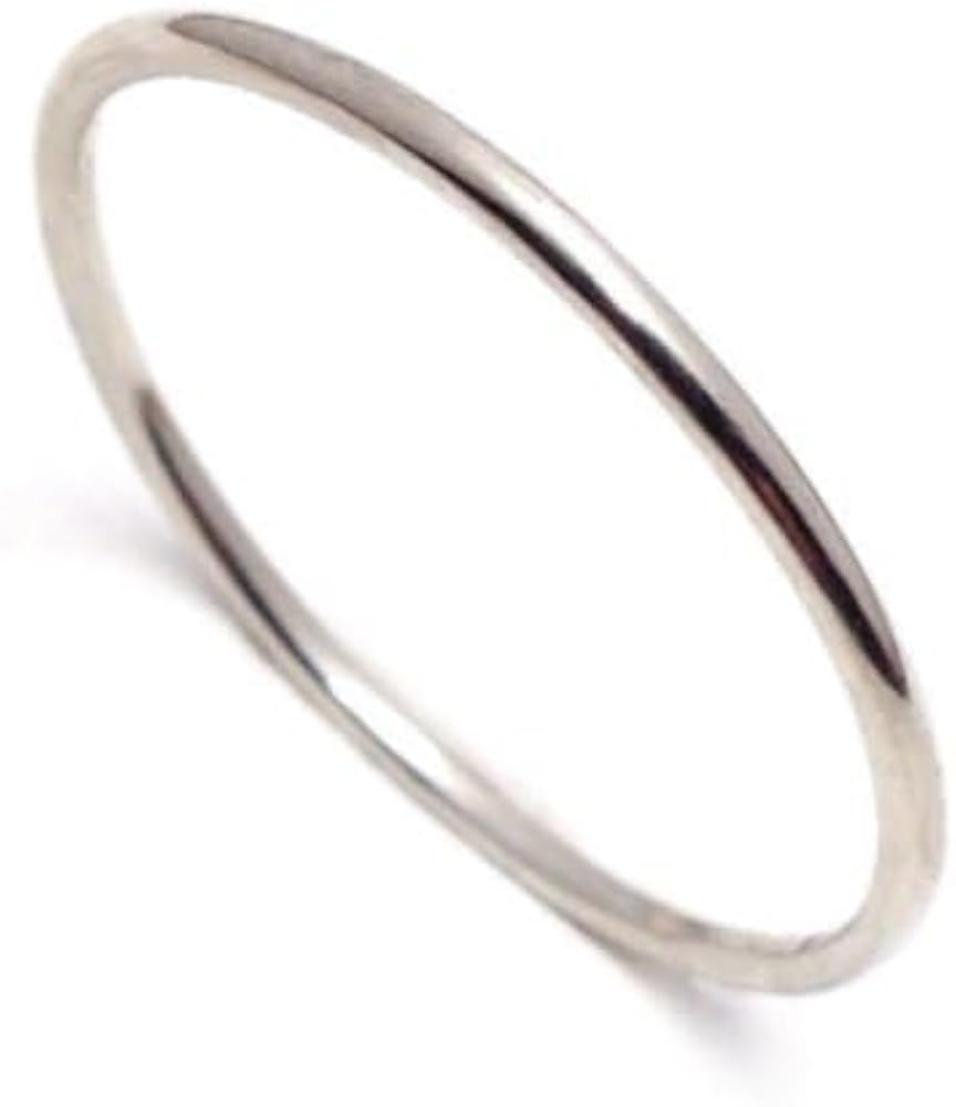 Amazon.co.jp: Pt900 プラチナリング 1mm 極細 自分へのご褒美に