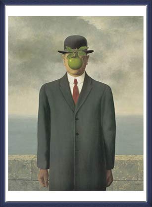 Amazon.co.jp: ポスター ルネ マグリット 人の子 (余白あり） 額装品