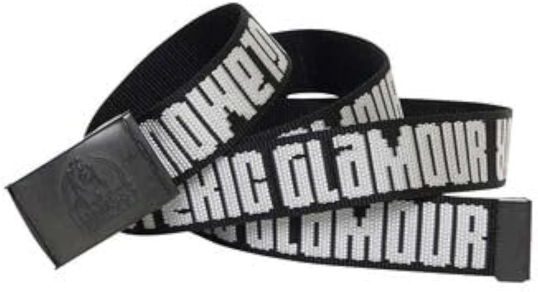 Amazon | [ヒステリックグラマー] ロゴジャガード テープベルト BLACK