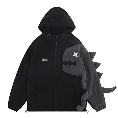 Aelfric Eden Mens Sherpa Fleece Jacket Zip Up Dinosaur Winter