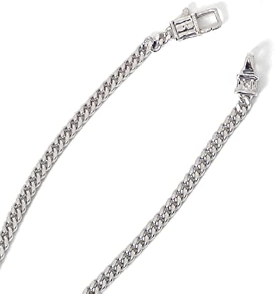 Amazon.co.jp: Tomwood Curb Bracelet M Silver Chain Bracelet, Men's