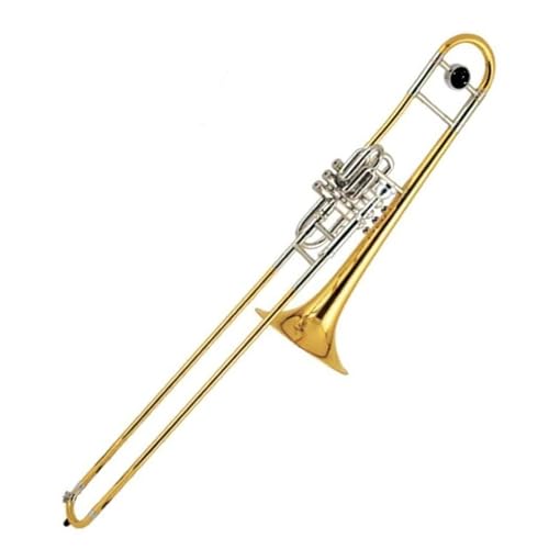 Amazon | Bb/F トーン ピストン バルブ トロンボーン 白銅 スライド