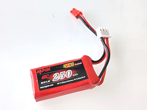 Amazon.co.jp: Kypom K6 7.4V 250mAh 45C90C リポ バッテリー : おもちゃ