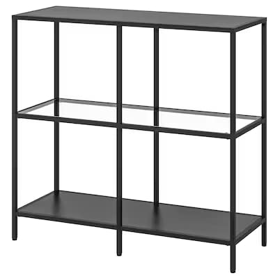 Amazon｜IKEA(イケア) VITTSJ? シェルフユニット, ブラックブラウン