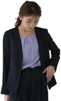 Amazon | ＜ポリエステルドビーSET UP＞ノーカラージャケット | コート