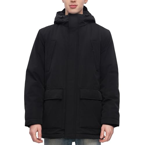 Rokka&Rolla Men's Water-Resistant Warm Parka Jacket Winter Coat