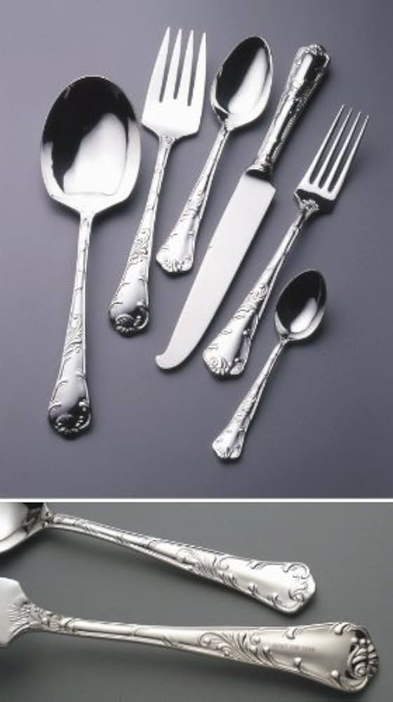 Amazon.co.jp: ALFACT 洋白銀器 唐草 ディナーナイフ (最中柄) 鋸刃