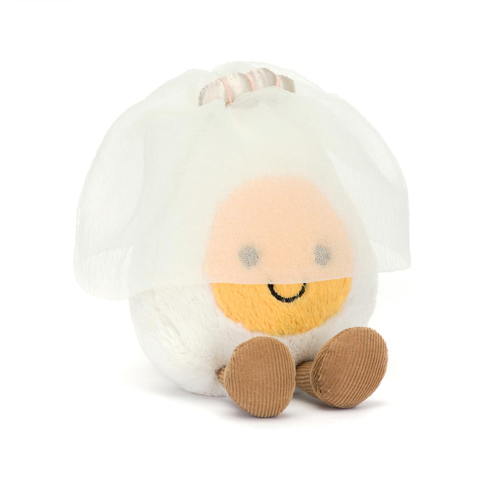 Amazon.com: Jellycat Amuseables Boiled Egg Bride Stuffed Toy, 5.5