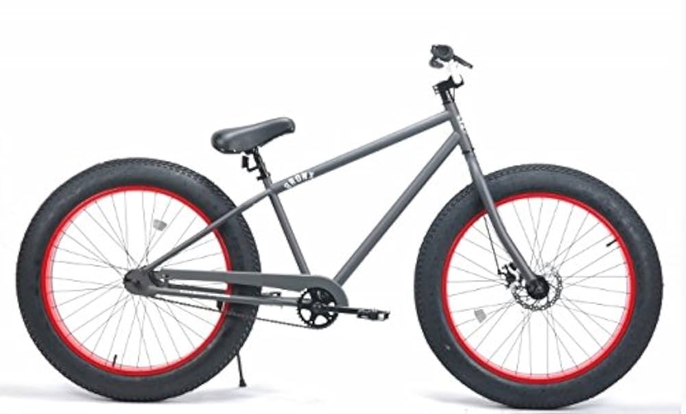 Amazon | 自転車 通販 BRONX 26BRONX-4.0 マットグレー×レッドリム