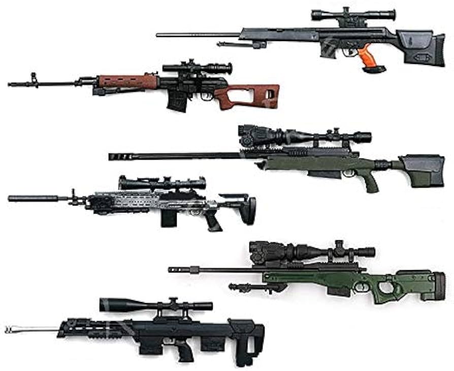 Amazon | 1/6スケール スナイパーライフル 6点セット 色分け済み