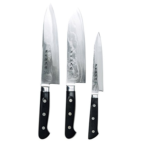 Amazon｜濃州孫六作 ダマスカス包丁 3点セット 500B｜包丁セット