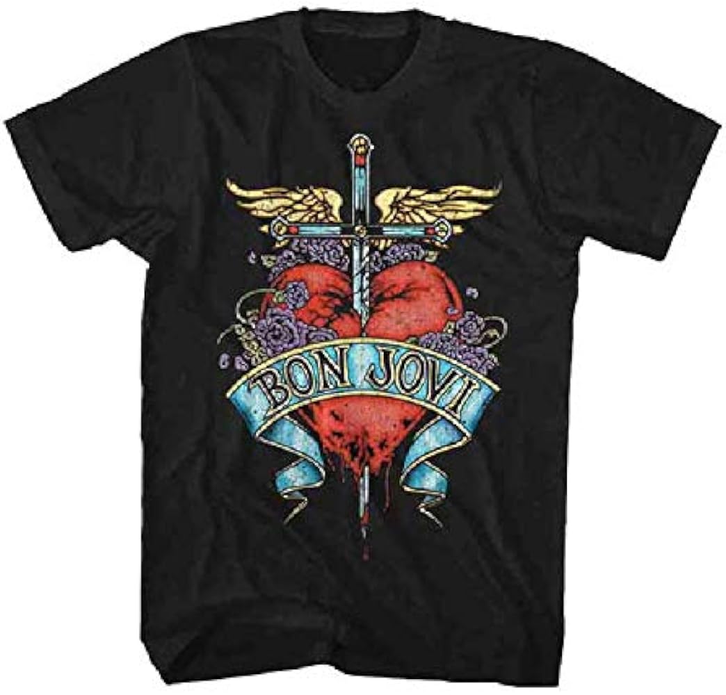 Amazon | [マンブルズ] ボン ジョヴィ Tシャツ BON JOVI HEART 正規品