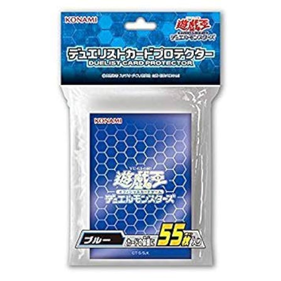 遊戯王 初期ロゴ メタリックブルー 青 スリーブ 未開封 50枚 遊戯王