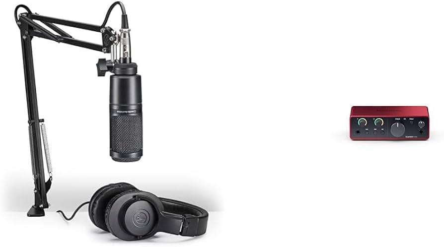 Amazon.com: Audio-Technica AT2020 Vocal Mic Pack with ATH-M20x