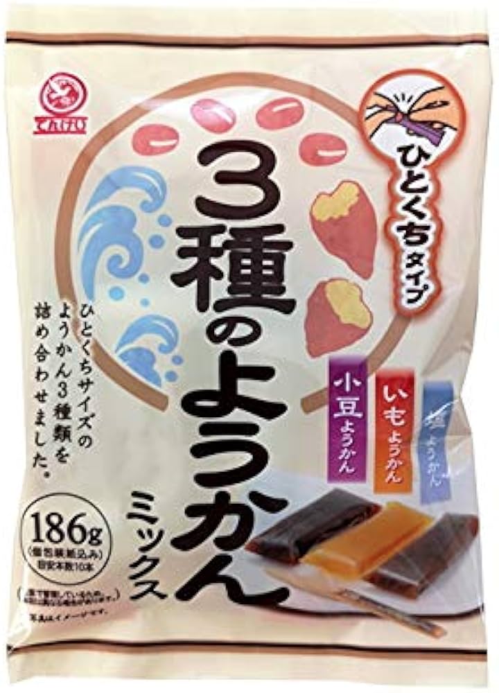 Amazon.co.jp: 天恵製菓 3種のようかんミックス 186g 3個 : 食品・飲料