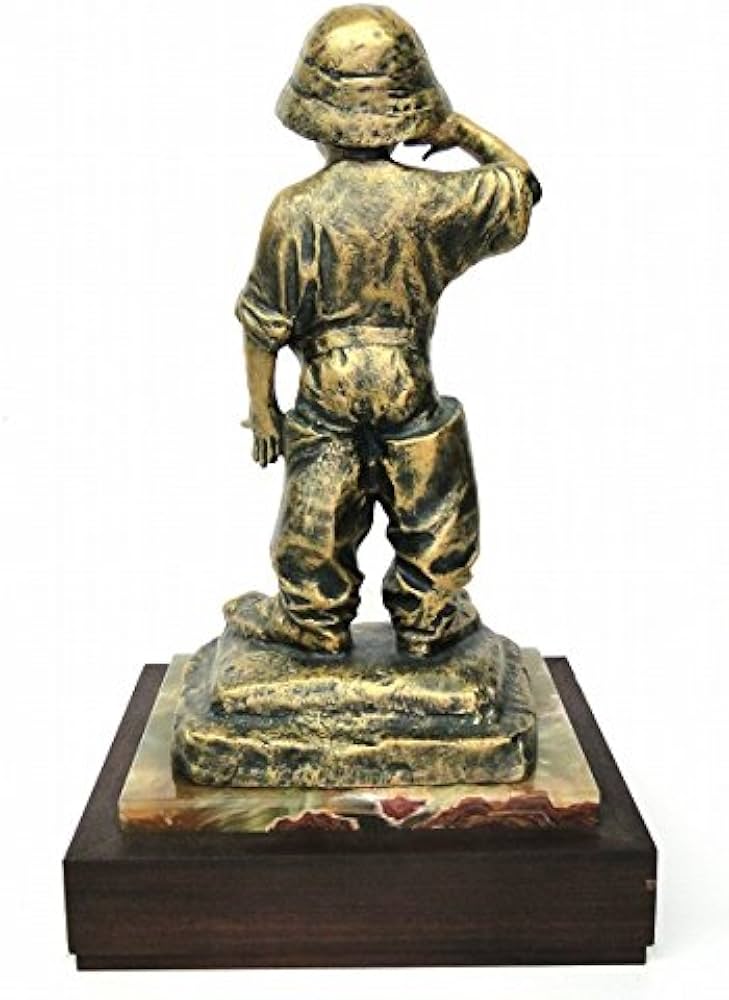 Amazon.co.jp: 北村西望『将軍の孫』ブロンズ像 銅像 彫像 彫刻 子供