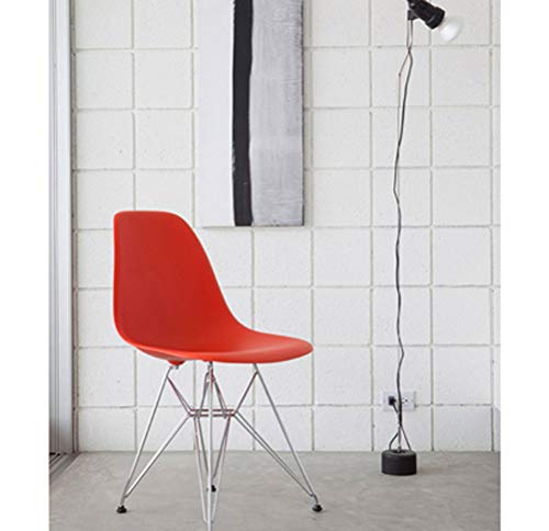 イームズ】プラスチック シェルサイドチェア ワイヤーベースDRS レッド