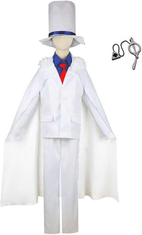 Amazon.co.jp: [趣味オンライン] 怪盗キッド コスプレ 衣装 メガネ付き