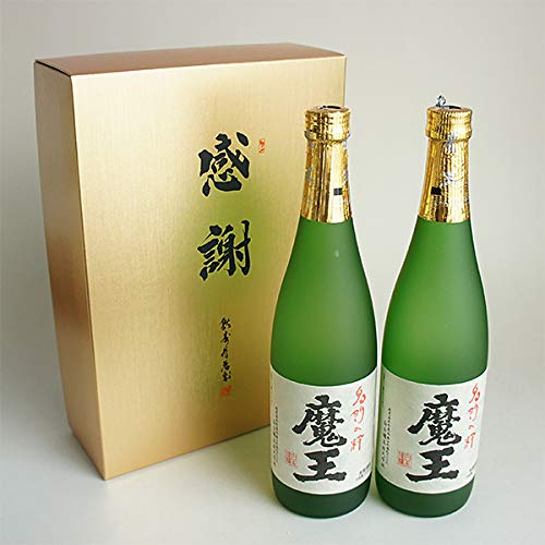 Amazon.co.jp: 魔王 芋焼酎 四合瓶 720ml 2本セット 感謝の贈答紙箱