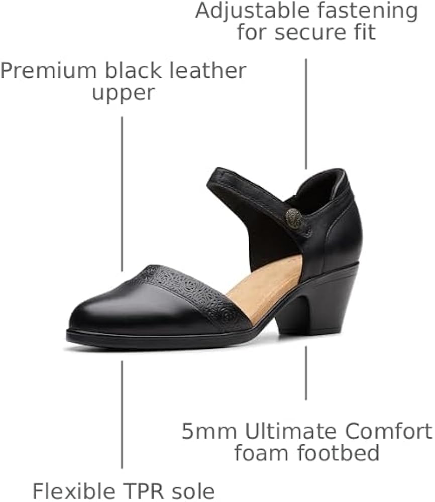 Amazon.com | Clarks Collection Women's Emily 2 Ketra, Black