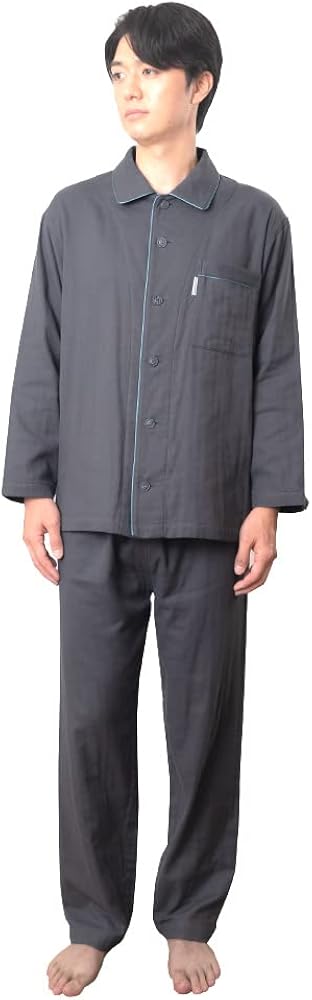 Amazon | [liflance] リフランス しなやか3重ガーゼパジャマ メンズ 寝