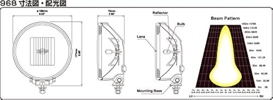 Amazon.co.jp: 【IPF：S-9681】RV-Sports series/968(12V)ゴールド