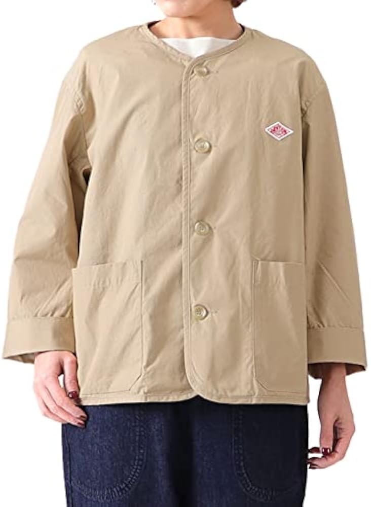 Amazon | [ダントン] ダウンプルーフ カラーレス ワークジャケット DT