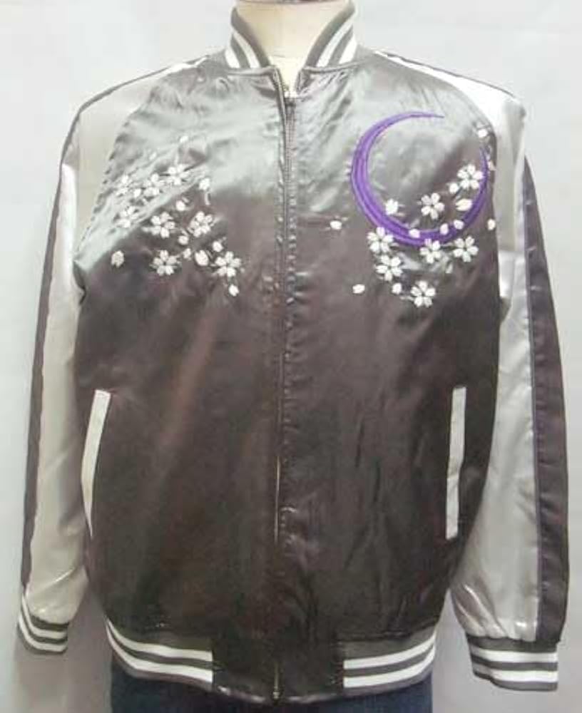 Amazon | スカジャン 風神雷神 一心如鏡 中綿なし, グレー Lサイズ