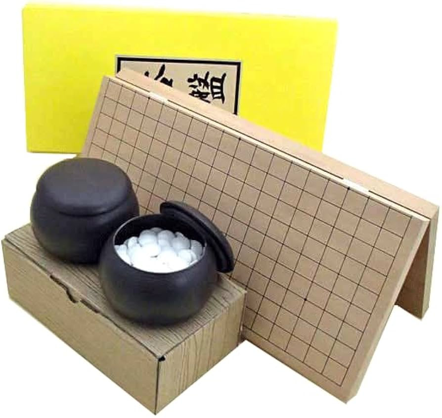 Amazon | 囲碁セット 囲碁ラボオリジナル碁石根付つき 新桂7号折碁盤
