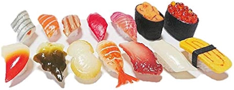 Amazon.co.jp: NKーSHOP 食品 サンプル 握り 寿司 14 種類 セット