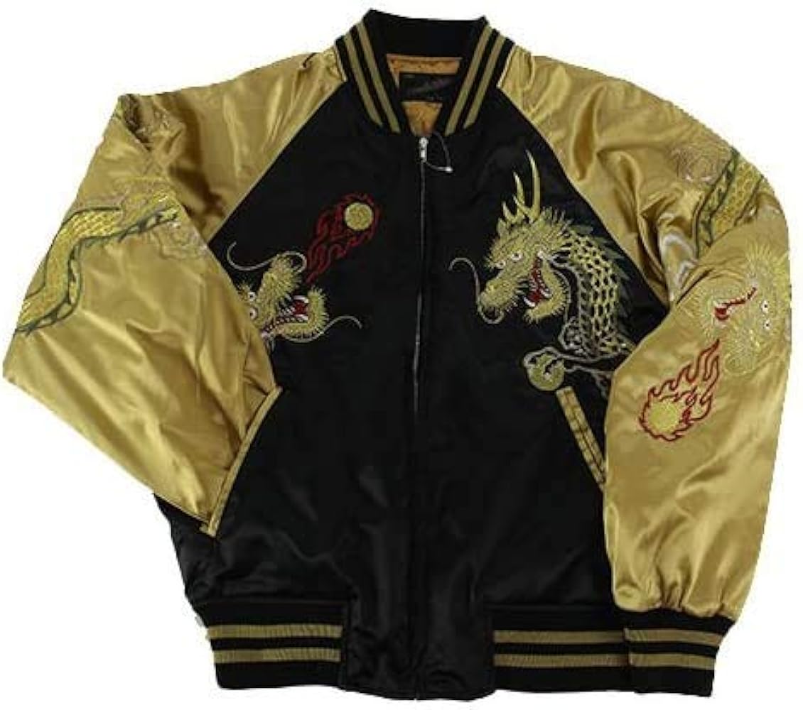 Amazon.co.jp: [星姫] Hoshihime 和柄 総刺繍 サテン スカジャン （五