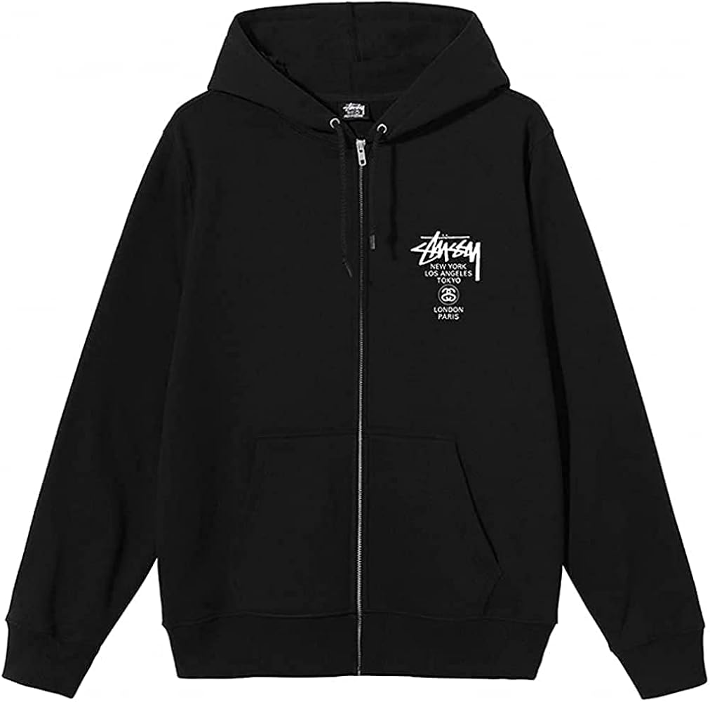 Amazon.co.jp: [ステューシー] WORLD TOUR ZIP HOODIE ジップアップ