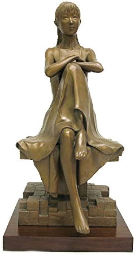 Amazon.co.jp: 稲田善秀『プロムナード』ブロンズ像 銅像 彫像 彫刻